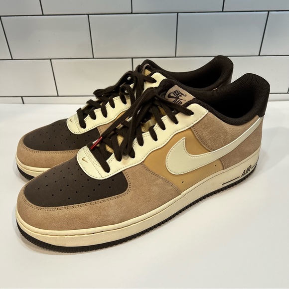 Nike Air Force 1 Low LV8 EMB Hemp Baroque Brown Coconut Milk  Size 15 - Picture 3 of 10